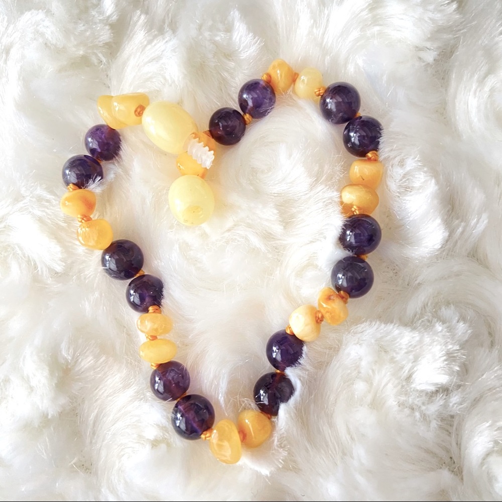 Amber and Amethyst 8”
